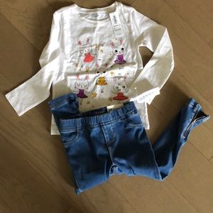 NWT long sleeve tee and jeans